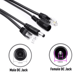 Rj45 Crystal Plug Dc 5.5mmx2.1mm Male