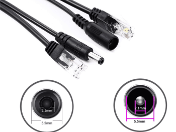 Rj45 Crystal Plug Dc 5.5mmx2.1mm Male