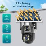 solar cctv camera ptz with siren