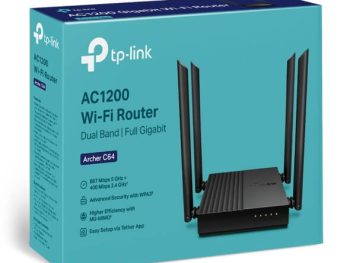 TP-Link Archer C64 AC1200 WiFi Router – Fast Dual-Band MU-MIMO