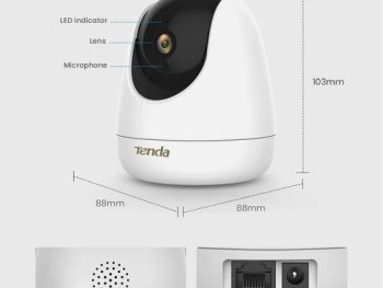 tenda CP7 4MP Ultra HD Security Pan/Tilt CCTV Camera