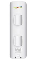 Ubiquiti NanoStation M2 outdoor wireless access point and bridge, shown mounted on a pole.
